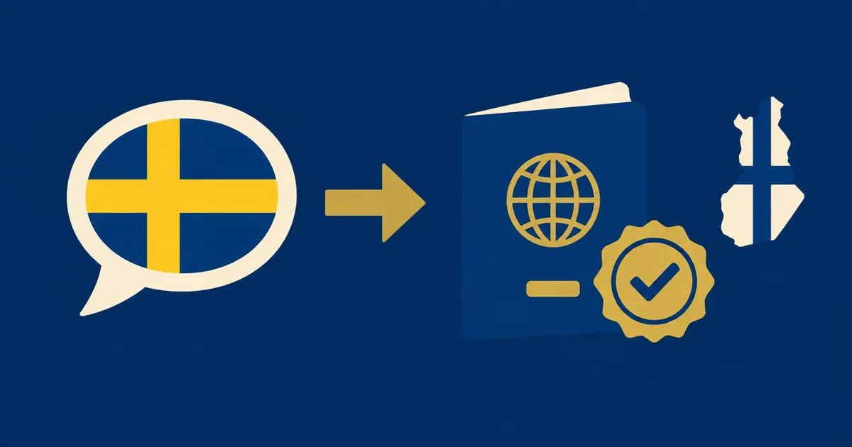 Illustration for the article: Finnish Citizenship Language Requirement: How Swedish Gets You There